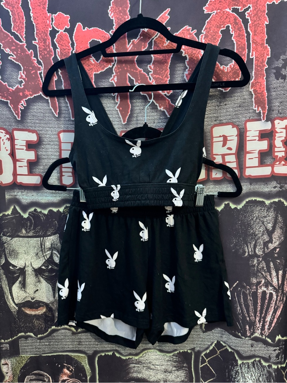 PLAYBOY Black Bunny Pyjama Set